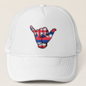 Shaka Hawaii Flag Trucker Pet (Voorkant)