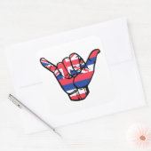 Shaka Hawaii Flag Vierkante Sticker (Envelop)