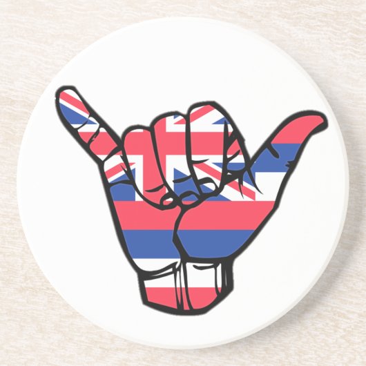 Shaka Hawaii Flag Zandsteen Onderzetter (Voorkant)
