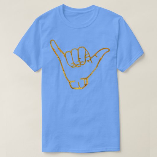 Shaka III Gold-achtige handgebaar T-shirt (Design voorkant)
