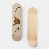 Shaka met Hawaiian chain skateboard (Voorkant)