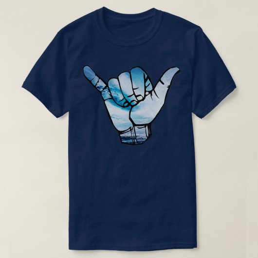 Shaka Ocean Surfing Wave Surfer Hawaii Hang T-shirt (Design voorkant)
