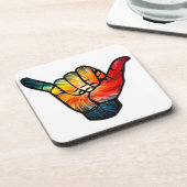 Shaka Rainbow Bier Onderzetter (Linkerzijde)