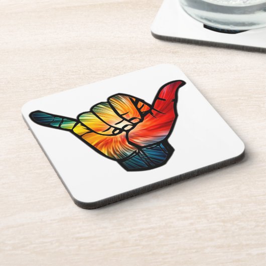 Shaka Rainbow Bier Onderzetter (Linkerzijde)