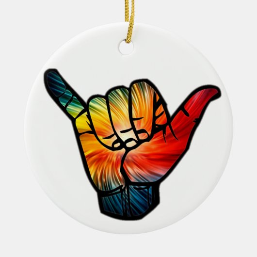 Shaka Rainbow Keramisch Ornament (Voorkant)