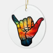 Shaka Rainbow Keramisch Ornament (Links)