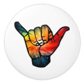 Shaka Rainbow Keramische Knop (Voorkant)