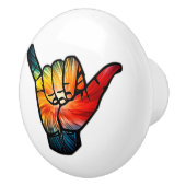 Shaka Rainbow Keramische Knop (Rechts)