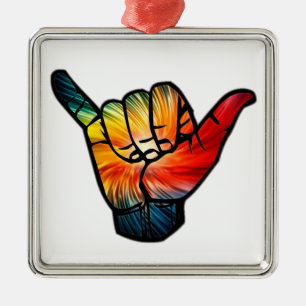 Shaka Rainbow Metalen Ornament
