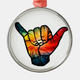 Shaka Rainbow Metalen Ornament