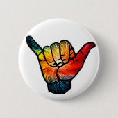 Shaka Rainbow Ronde Button 5,7 Cm (Voorkant)