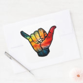 Shaka Rainbow Vierkante Sticker (Envelop)