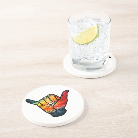 Shaka Rainbow Zandsteen Onderzetter (Zijkant)