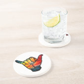 Shaka Rainbow Zandsteen Onderzetter (Zijkant)