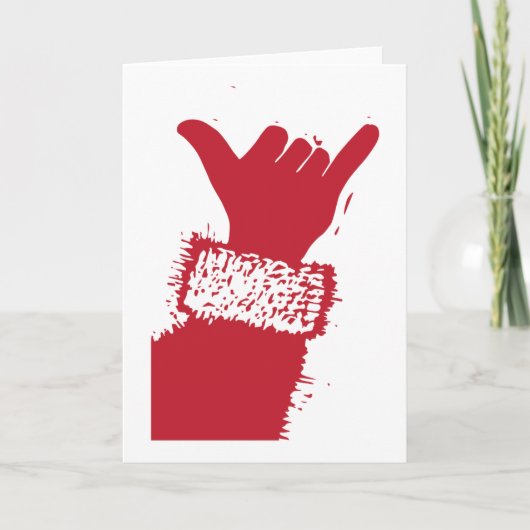 Shaka Santa Feestdagen Kaart (Voorkant)