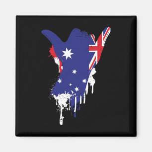 Shaka Sign Vintage Australische Vlag - Surfen En S Magneet