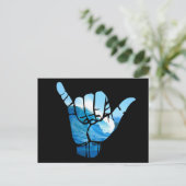 Shaka Sign Wave Rip Curl Briefkaart (Staand voorkant)