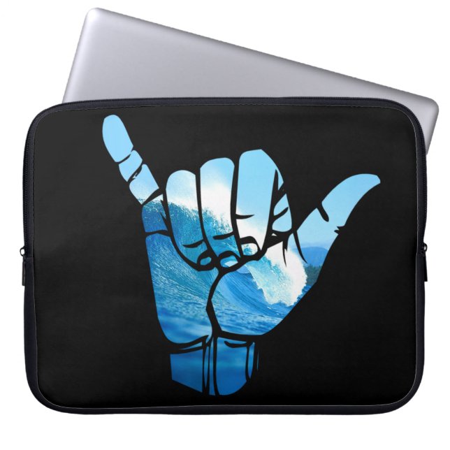 Shaka Sign Wave Rip Curl Laptop Sleeve (Voorkant)
