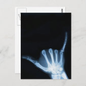 Shaka Sign X-Ray (Hang los) Briefkaart (Voorkant / Achterkant)