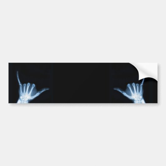 Shaka Sign X-Ray (Hang los) Bumpersticker (Voorkant)