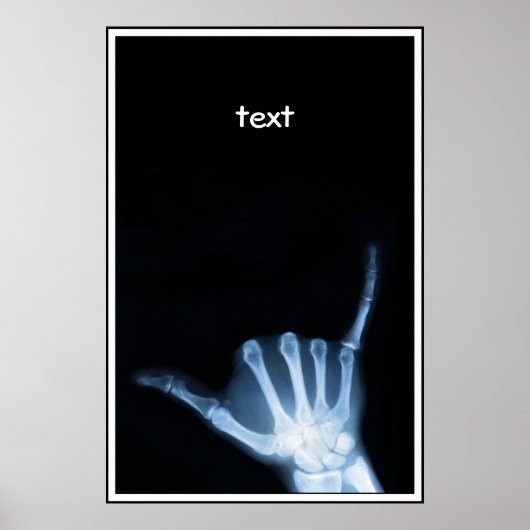 Shaka Sign X-Ray (Hang los) Poster (Voorkant)