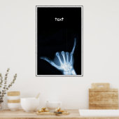 Shaka Sign X-Ray (Hang los) Poster (Keuken)