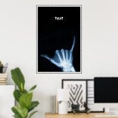 Shaka Sign X-Ray (Hang los) Poster (Thuiskantoor)