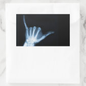 Shaka Sign X-Ray (Hang los) Rechthoekige Sticker (Tas)