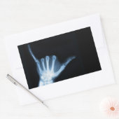 Shaka Sign X-Ray (Hang los) Rechthoekige Sticker (Envelop)