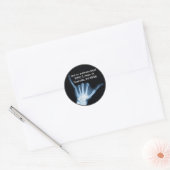 Shaka Sign X-Ray (Hang los) Ronde Sticker (Envelop)