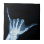 Shaka Sign X-Ray (Hang los) Tegeltje (Voorkant)