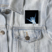 Shaka Sign X-Ray (Hang los) Vierkante Button 5,1 Cm (In situ)