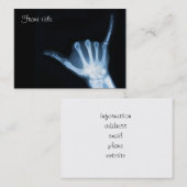 Shaka Sign X-Ray (Hang los) Visitekaartje (Voorkant / Achterkant)