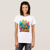 Shaka strand t-shirt (Voorkant volledig)