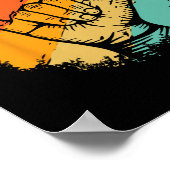 Shaka surfen strand kleding ontwerp surfer begroet poster (Hoek)