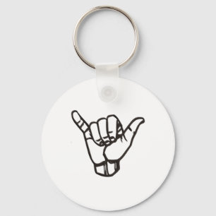 Shaka teken hang goede vibraties retro los hawaii  sleutelhanger
