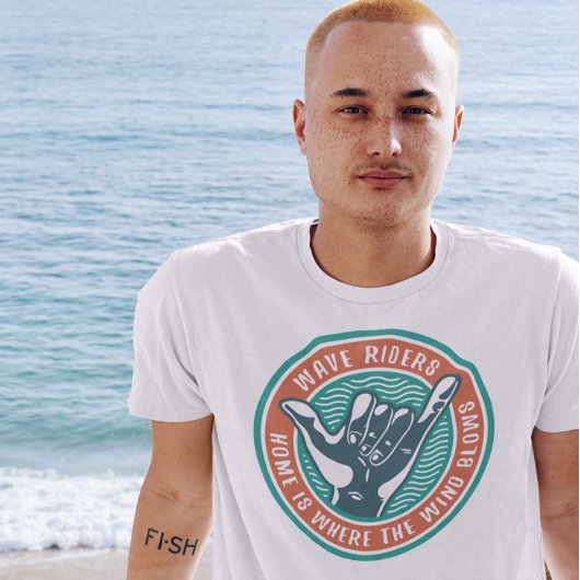 Shaka Zomer Strand Surfen Surfer T-shirt