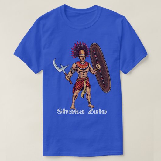 Shaka Zulu African Warrior Leader African King Jun T-shirt (Design voorkant)