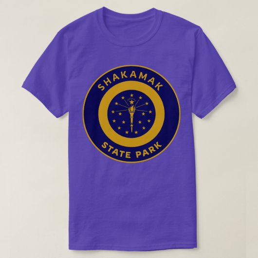 Shakamak State Park Indiana Vlag Bullseye T-shirt (Design voorkant)