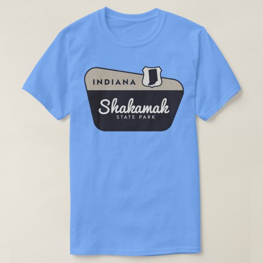 Shakamak State Park Indiana Welkomstbord T-shirt (Design voorkant)