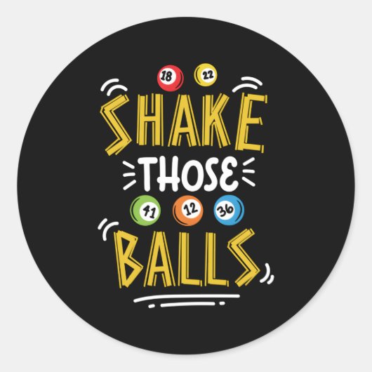 Shake Die Ballen Gokken Loterij Bingo Ballen Dau Ronde Sticker (Voorkant)