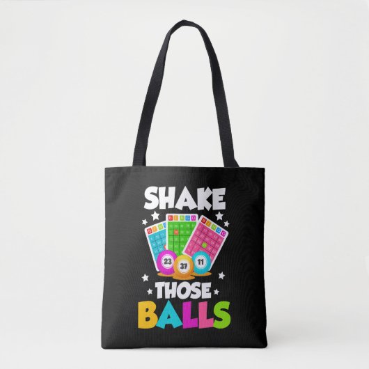 Shake Die Balls Funny Bingo Tote Bag (Voorkant)