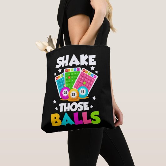 Shake Die Balls Funny Bingo Tote Bag (Dichtbij)