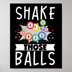 Shake die Balls Funny Lucky Gambling Poster