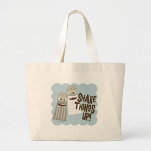 Shake Dingen Up Zout Peper Pals Cartoon Plezier Grote Tote Bag