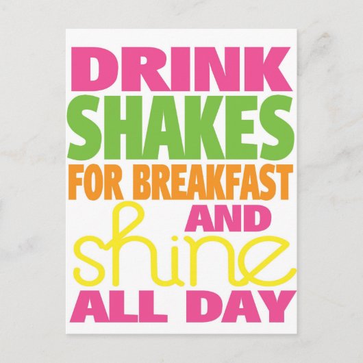 Shake en Shine Briefkaart (Voorkant)