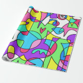 Shake It Up! (op wit) Cadeaupapier (Uitgerold)