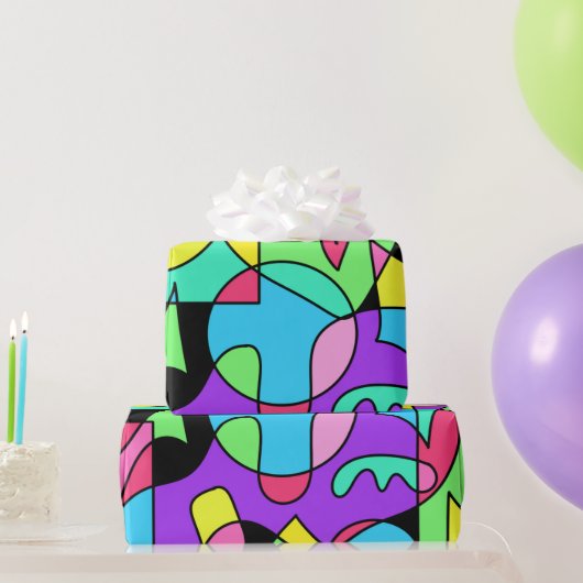 Shake It Up (op zwart) Cadeaupapier (Feestgeschenken)