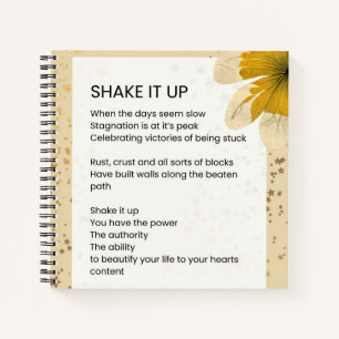 Shake It Up - Verheffende Motivatie poëzie Notitieboek