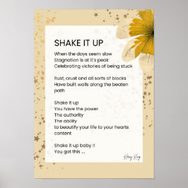 Shake It Up - Verheffende Motivatie poëzie Poster